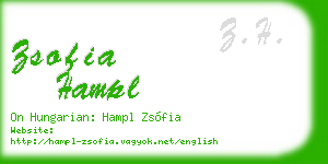 zsofia hampl business card